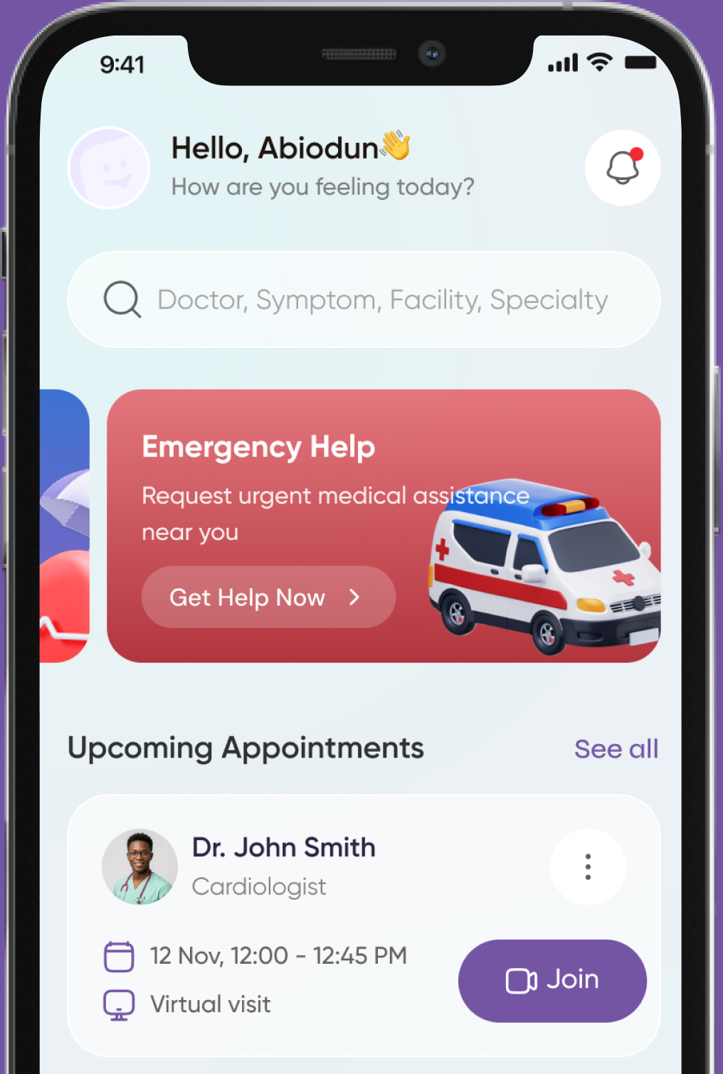 iPhone with App Screenshot